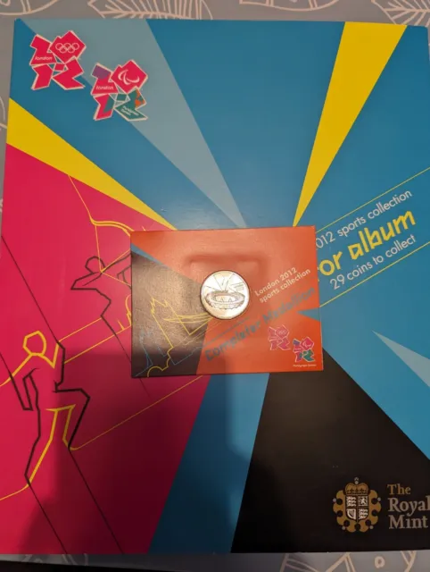 EMPTY USED LONDON 2012 OLYMPIC GAMES CARDED 2011 50p COIN ALBUM + COMPLETER