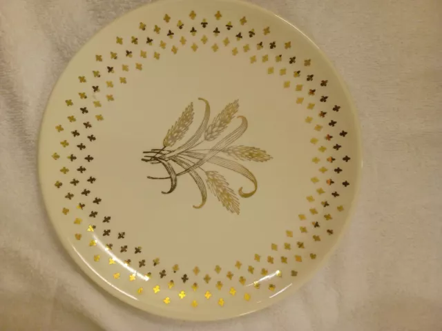 Homer Laughlin : Speckled Wheat Design : Set of 4 plates. Vintage 80s. USA