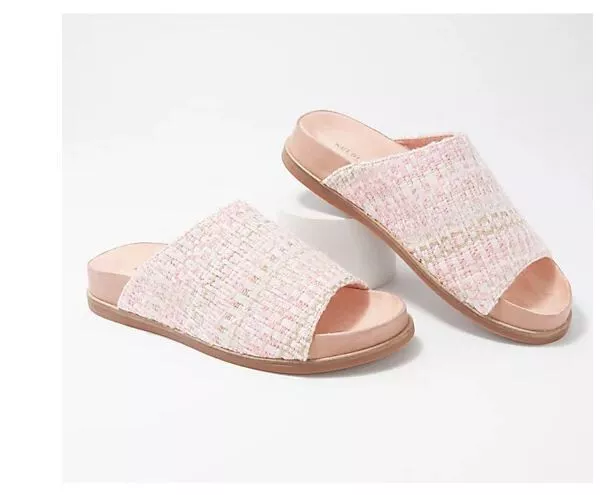 Kelsi Dagger Brooklyn Slide Sandals - Squish NEW size 7M Peach Print