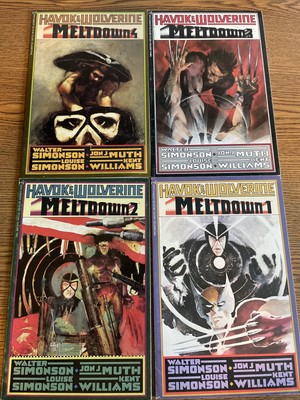 all near mint to mint havok and WOLVERINE meltdown book 1.2.3