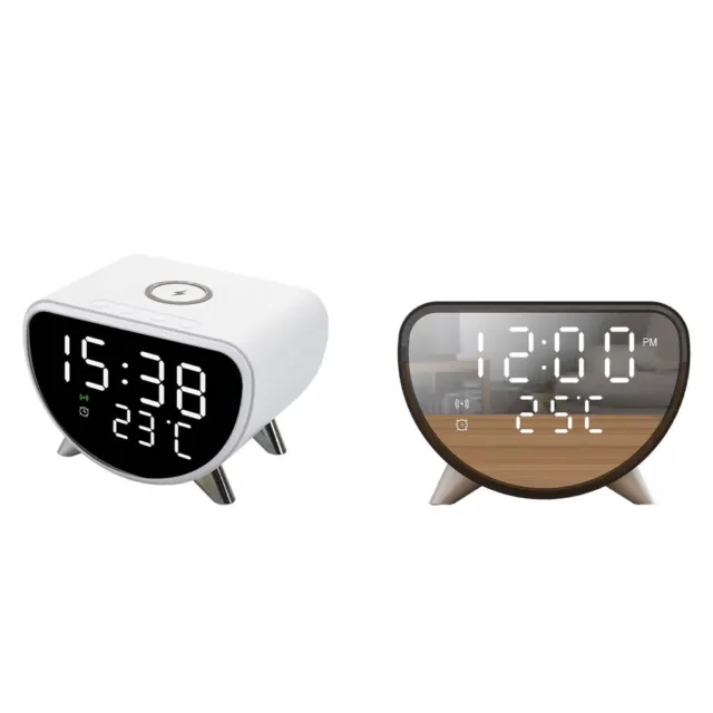 Alarm Clock With Wireless Charging Experience Of Modern Technology Multiple