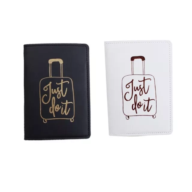 Portable Luggage Pattern Travel Passport Holder PU Leather Card Cover Protector