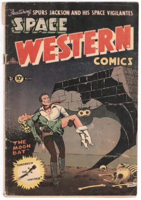 Space Western #45 VG- 3.5  (Charlton, 8/1953) Stan Campbell Cover, Hitler app.