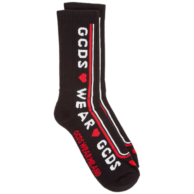 GCDS socks men FW22M01002202 Black hose
