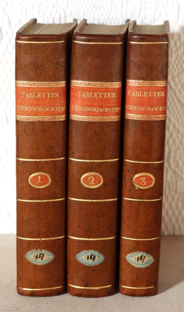 PICOT Tablettes Chronologiques Genève 1808 3/3vol TBE