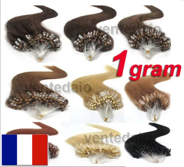 25 50 75 Extensions De Cheveux Pose A Froid Easy Loop Naturels Remy 53Cm 1G Aaa 2