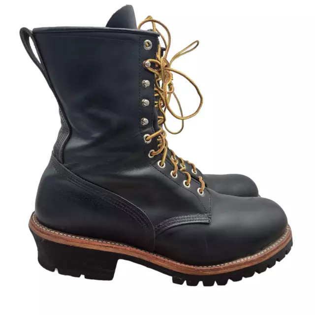 RED WING LOGGER Boots Mens 13 Black Leather Work Boot 2218 Steel Toe ...
