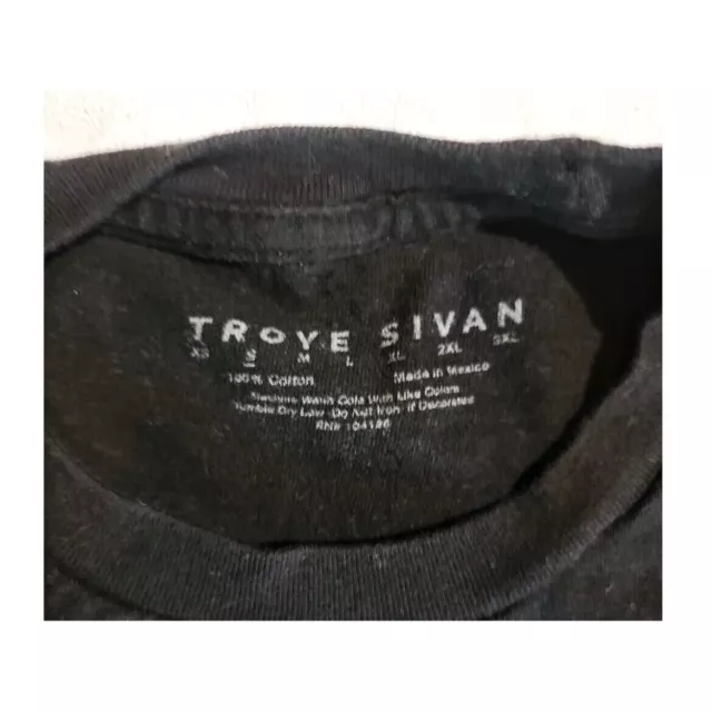 Troye Sivan ‎Blue Neighborhood 2015 Tour Sz S Black T Shirt Band Concert Tshirt. 3