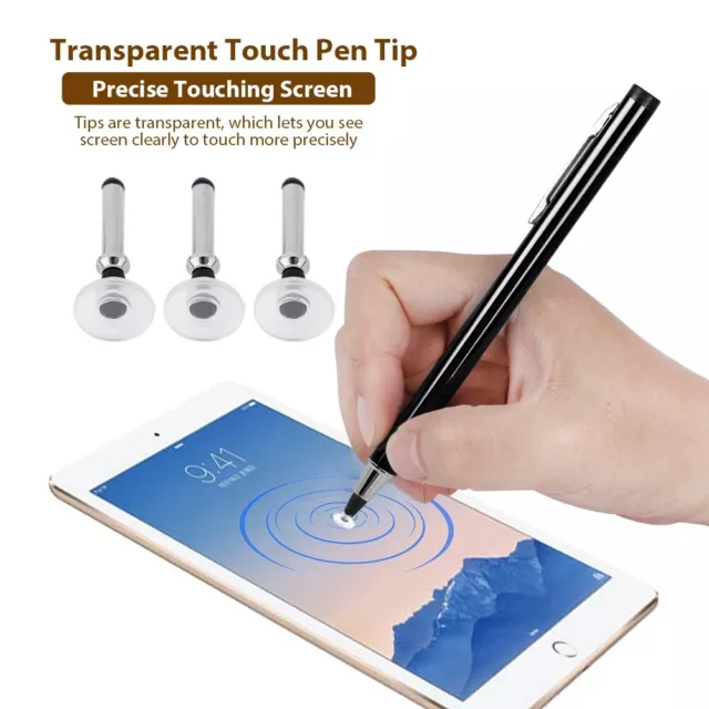 3PCS Transparent Touchscreen Tablet Pen Stylus Tips Fit for JOT/DAGi Universal