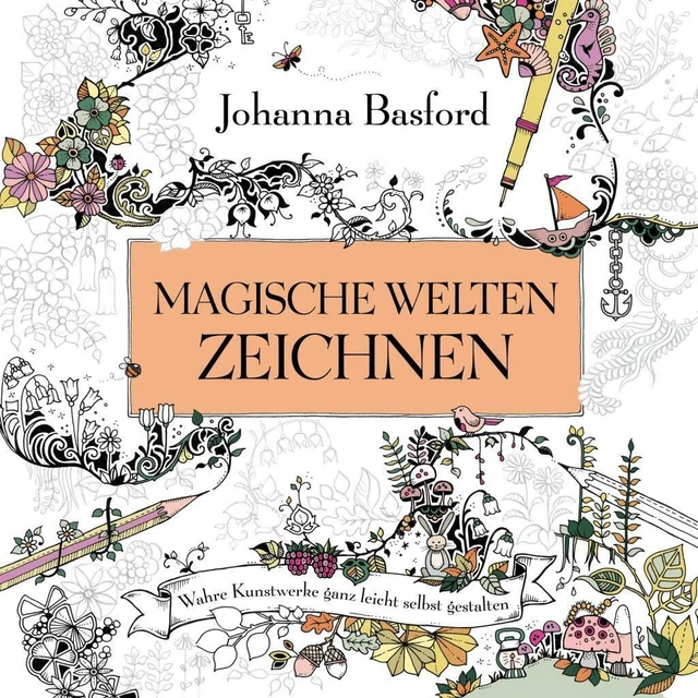 Magische Welten zeichnen von Johanna Basford (2020, Taschenbuch) UNGELESEN