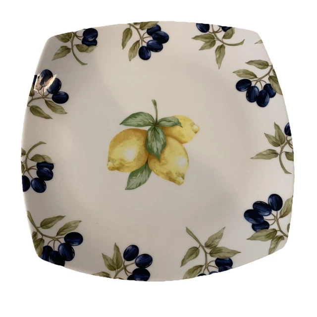 ROYAL DOULTON FINE China Carmina Lemon Square Serving Platter 11