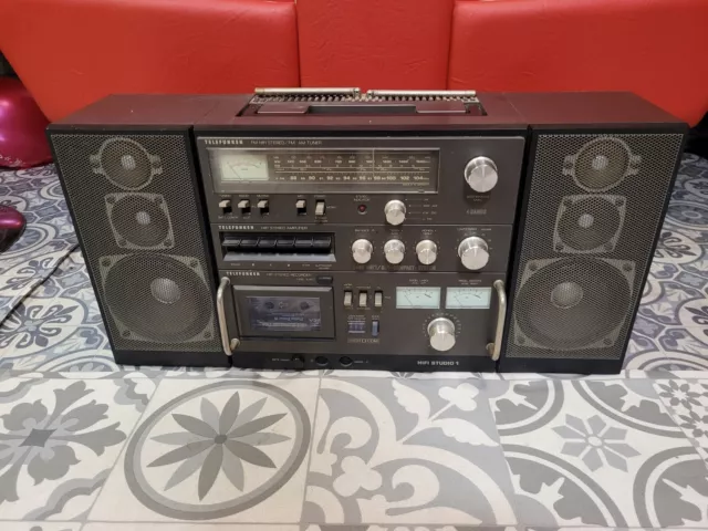 Boombox Ghettoblaster Telefunken Hifi Studio 1 Recorder Radio K7 Audio Tape