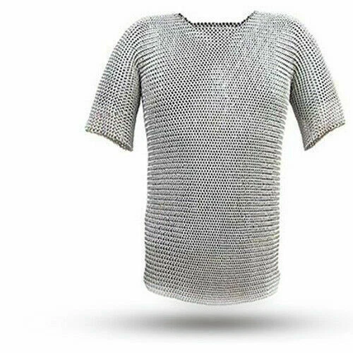 Chemise en cotte de mailles en aluminium Butted Cotte de mailles médiévale...
