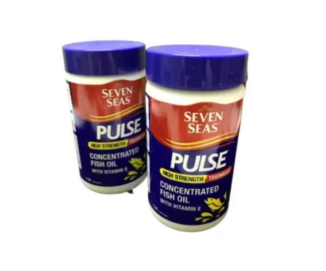 SEVEN SEAS Pulse High Strength Triomega Fish Oil With Vitamin E 120'S X 2