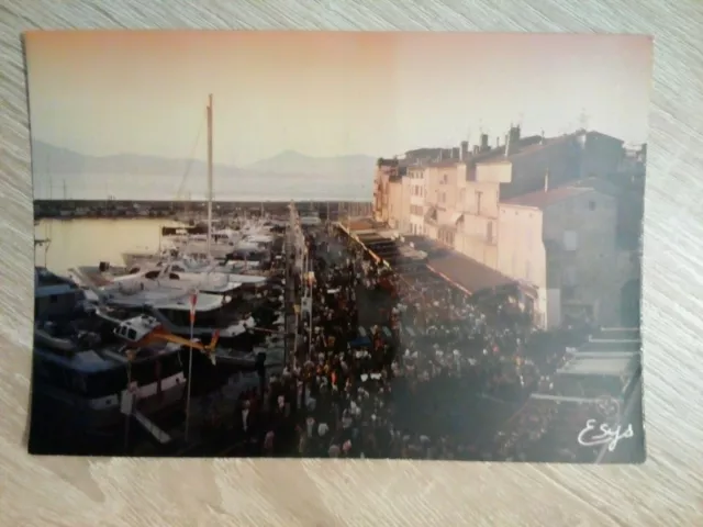 Cpsm Cpm  Carte Postale Var Saint Tropez Coucher De Soleil Sur Le Port