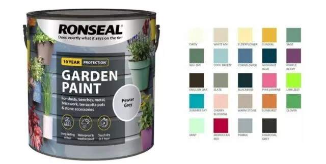 Ronseal Esterno Giardino Pittura Legno Mattone Metallo Pietra Tutti Colore