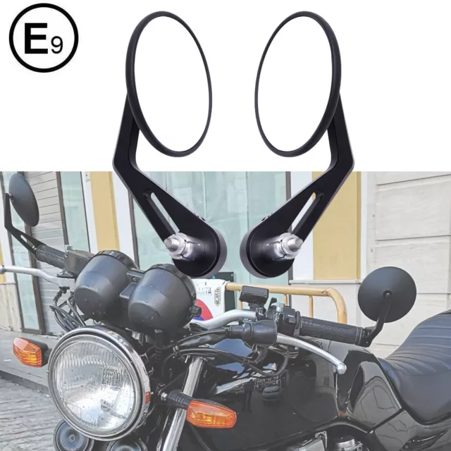 1 PAAR 7/8' Motorrad E-Mark Lenkerendenspiegel Seiten Rück 360