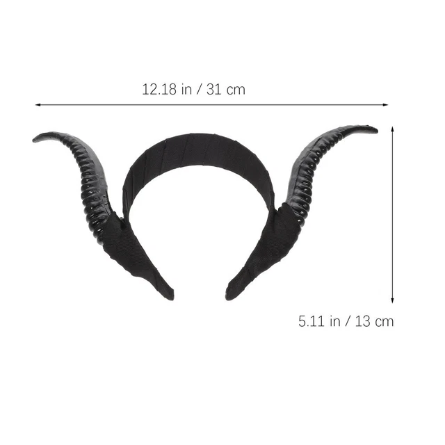 GOTHIC GOAT HORNS Headband Cosplay Headpiece Devil Lightweight