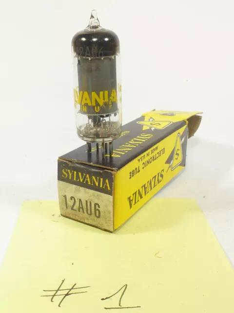 one 12AU6 Sylvania radio lampe TSF tube neuf en boite NOS & NIB