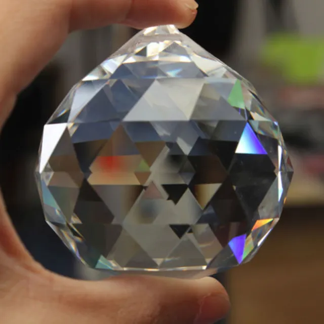 60MM Chandelier Clear Glass Crystal Ball Lamp Prism Pendant Fengshui Suncatcher