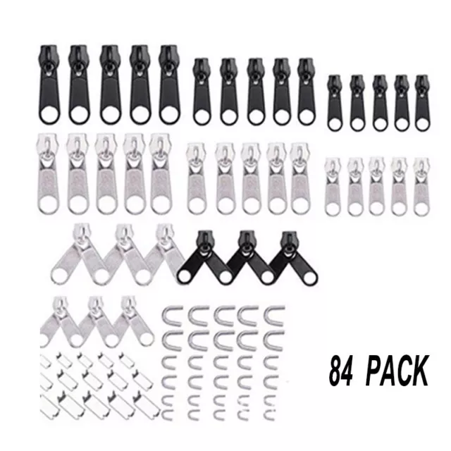 Repair Zip Head Replacement Kit Pack Pull Parts Supply 84pcs Accessories Tool