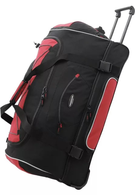 Travelers Club Adventure Upright Rolling Duffel Bag 36 Inch 119.0L Red/Black