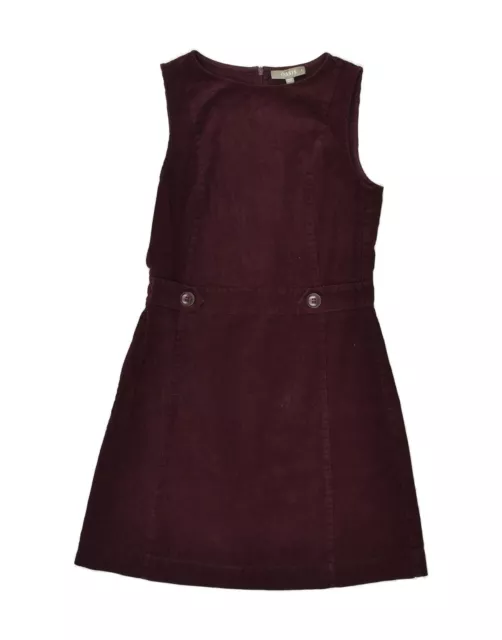 OASIS Womens Corduroy A-Line Dress UK 8 Small Maroon Cotton AZ57