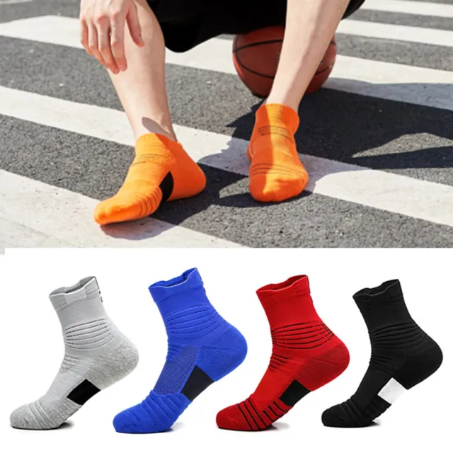 * Stylish Thicken Towel Men's Socks Sport Professional Elite Basketball Sock