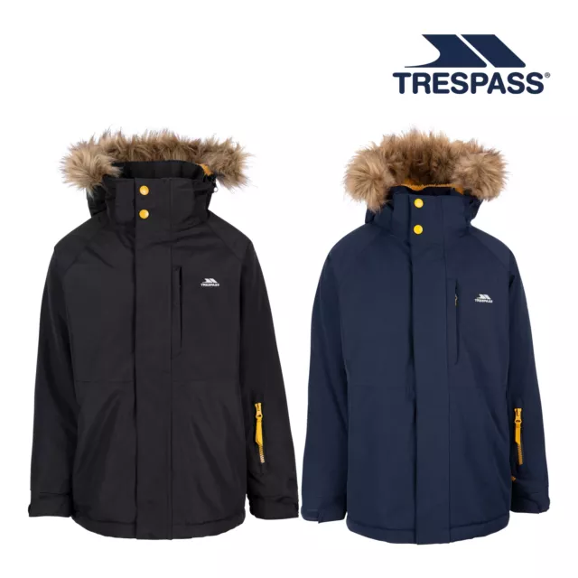 Trespass Boys Waterproof Jacket Windproof Hood School Casual Coat Ultimately