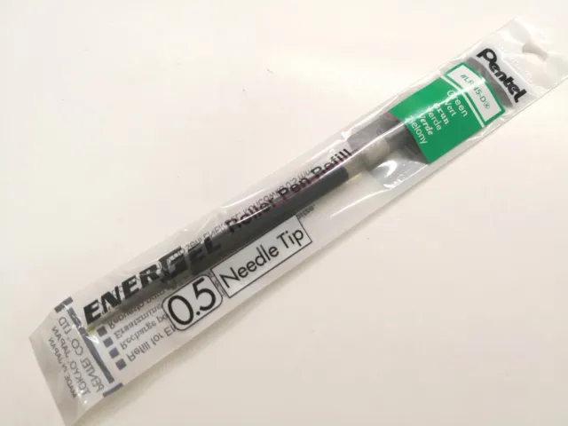 6 x Pentel EnerGel Ener Gel LRN5 0.5mm Gel Ink Rollerball Pen Refills, Green
