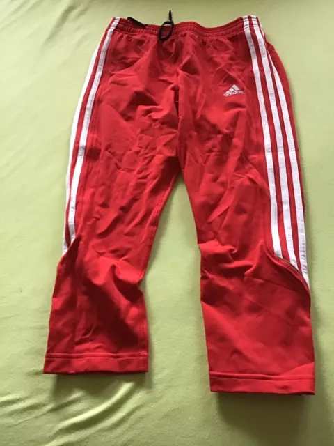 Adidas Running Short Tight Jogginghose Rot mit weissen Streifen NEUZUSTAND