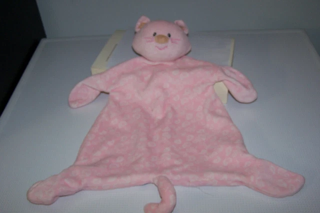 Doudou Plat Chat Rose Motifs Blancs Baby Club Okaidi Obaibi Kiabi Ttbe
