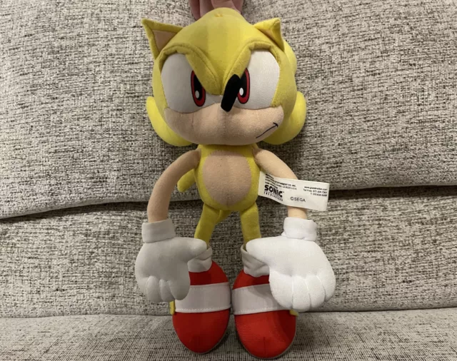 Rare Sonic The Hedgehog 12 Inch Super Sonic Plush Toy Ge Entertainment 2015 Sega