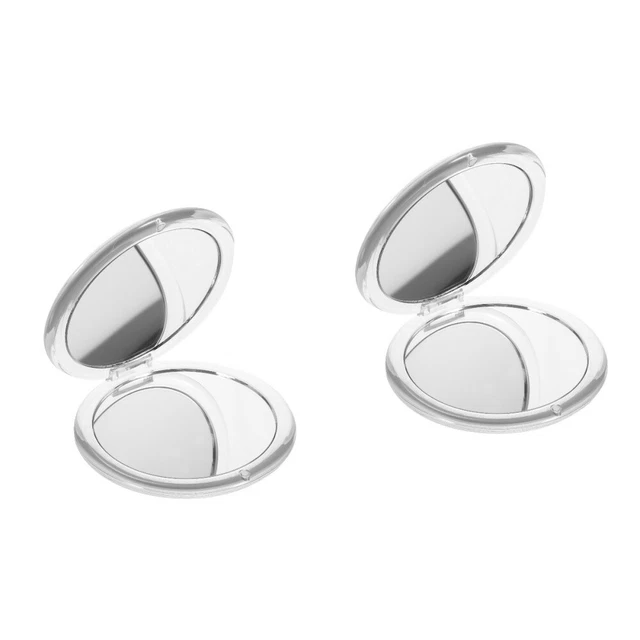 2 Count Mini Schminkspiegel Klappbarer Schminkspiegel Reisetaschen Handheld