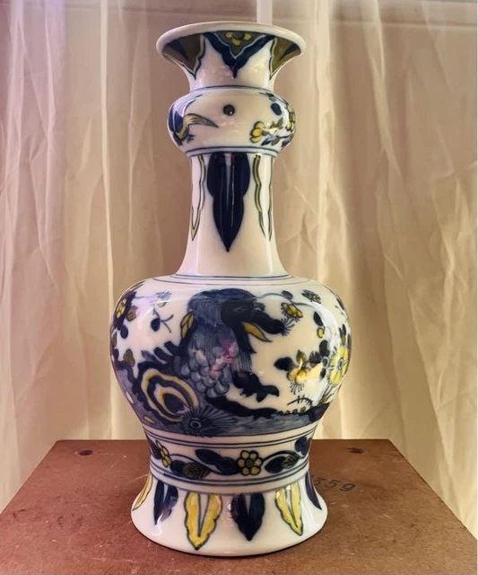  Tichelaar Makkum花器 Antique exceptional large MAKKUM Tichelaar vase . Rare and