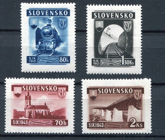 SLOVAKIA WW2 GERMAN Puppet State 1943 New Railway Train Scott 8992