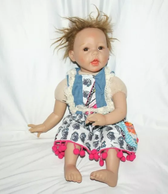 Mama Dolls NPK Collection Reborn Silicone Baby Doll 20" Eyes Open Clothes Heavy