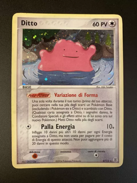 Pokemon Ditto 4/112 Rare Holo Foil Italien Ex Rouge Feu Et Vert Feuille NM+