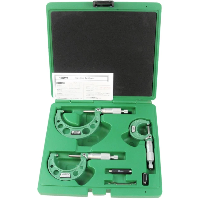 Insize Metric Outside Micrometer Set-3 Piece Series 3203-753A 0-75mm