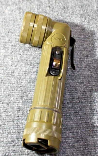 Lampe Torche Tactique Fulton USGI MX-991/U – Tête Angulaire – Fabriquée Aux États-Unis