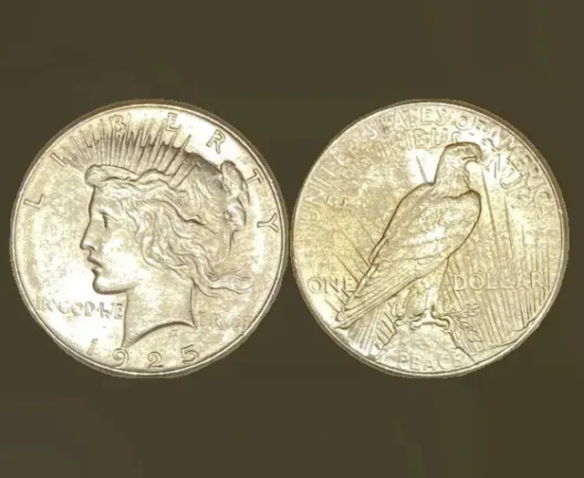 1925-P Peace Silver Dollar Coin Usa