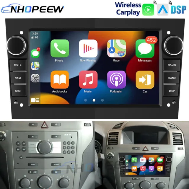 Android 13 Apple Carplay Autoradio GPS Navi Für Opel Astra H Corsa C D Zafira B