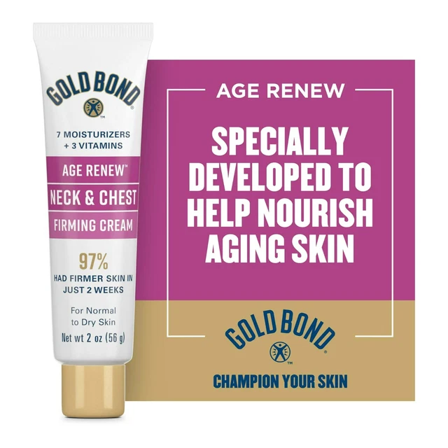 Gold Bond Age Renew Neck & Chest Skin Firming Age Renew Cream, 2 oz.