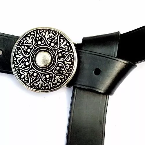 LARP Buckle Gürtel langer Renaissance Mittelalter Ledergürtel Langgürtel Leder