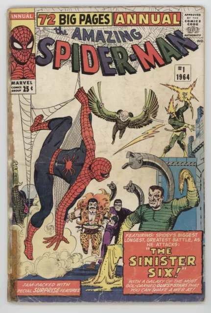 Amazing Spider-Man Annual 1 Marvel 1964 GD VG 1st Sinister Six Doctor Octopus