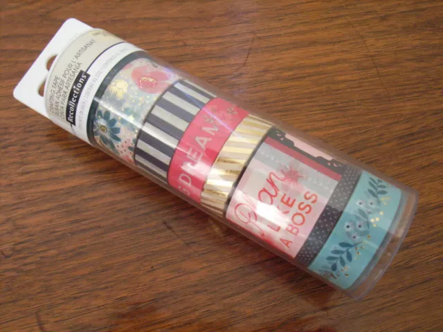 Recollections Washi Crafting Tape Floral 2, 8 Rolls 60 Yards 496414 Big Dreams