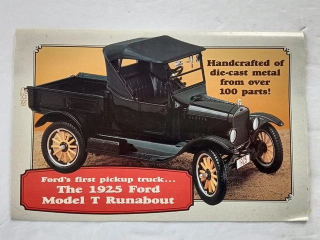 Voiture Miniature Ford Model T Pick Up 1925 - Échelle 1/32, Die-cast, Roues Libres, Modèle Collection