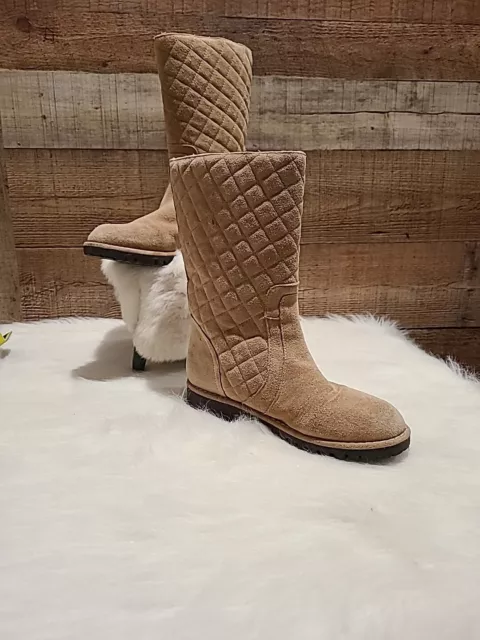 Guess Womens Tall Tan Boots Size 7 1/2 Great Condition 2