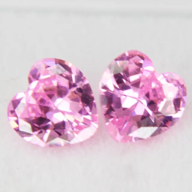2 Ct Heart Shape Pink Sapphire Natural Certified Loose Gemstones Pair