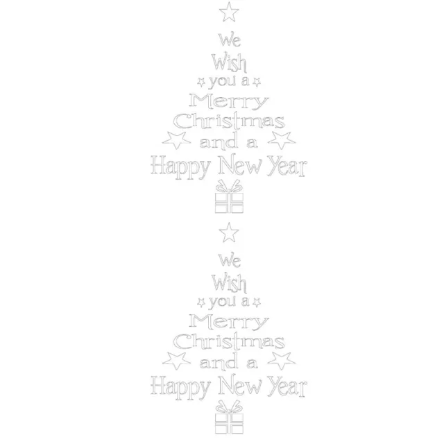 2 Pack Tree Letters Stick New Year Happy Wall Decals 2